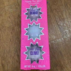ONYX BATHHOUSE Happy New Year! BATH BOMBS - 3 Pack Gift Package 4oz Each